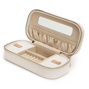 Wolf Chloe  Zip Jewelry Case - Ivory, Cream